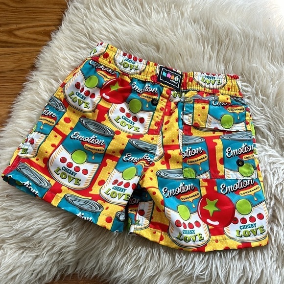 KRIO COLOR Tomato Can Emotion Swimming Trunks in Yellow cheesy love small - Picture 6 of 9